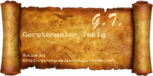 Gerstenmeier Tekla névjegykártya